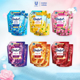 [Live] Combo 2 túi nước xả làm mềm vải Comfort Chăm sóc Chuyên sâu Đậm đặc Một lần xả túi 3,7L