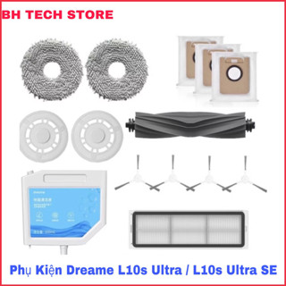 Bộ Phụ kiện Dreame L10S Ultra / L10S Ultra SE / S10.Gồm : Chổi chính / Lọc bụi / Khăn lau / Túi rác / Chổi cạnh.