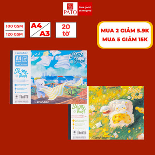  Vở Vẽ Dán Gáy CLASSMATE Sổ Vẽ Học Sinh 100GSM Khổ A4 40 Trang Màu Sắc Tươi Sáng Hợp Với Học Sinh Sinh Viên CL-AB101 
