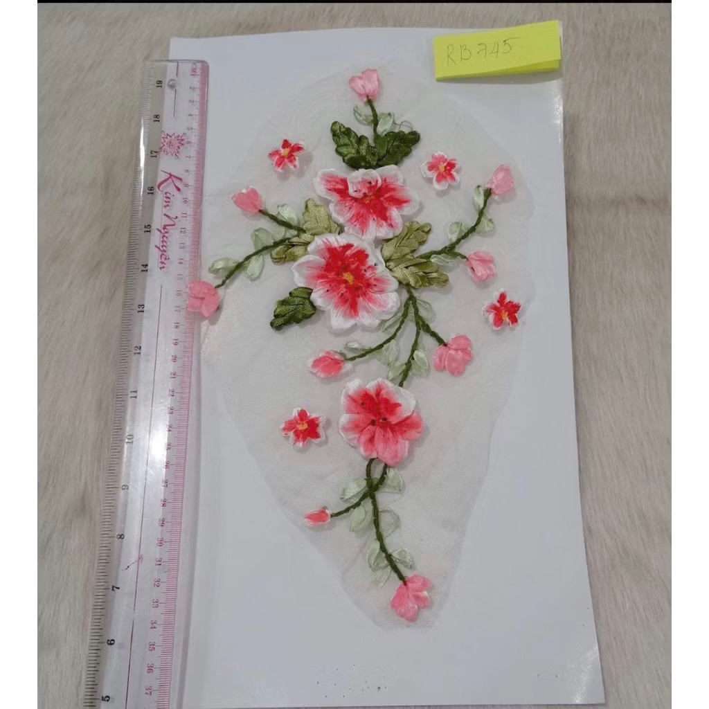 hoa ruy băng hồng 35cm