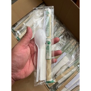 Set 500 Combo Đũa gỗ Opp - Thìa - Tăm - Giấy
