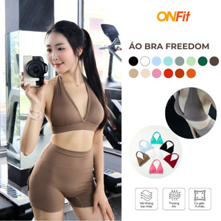 Áo Bra Thể Thao Freedom Có Đệm Cổ Yếm Thoáng Mát Cho Nữ Tập Gym, Pickleball ONFIT- OFD001 BRS24007