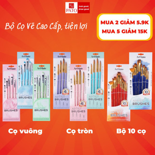  Bộ Cọ Vẽ Màu Nước Artmate Cao Cấp 4 10 Món Bút Lông Vẽ Màu Nước Màu Acrylic Màu Gouache Đa Năng 