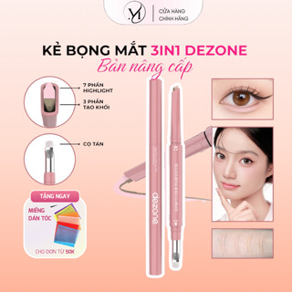 Bút kẻ bọng mắt DEZONE 3in1 NÂNG CẤP, bọng mắt SWEETMINT, Bút Vẽ Nhũ Mắt Hai Đầu Mềm Mịn Không Trôi