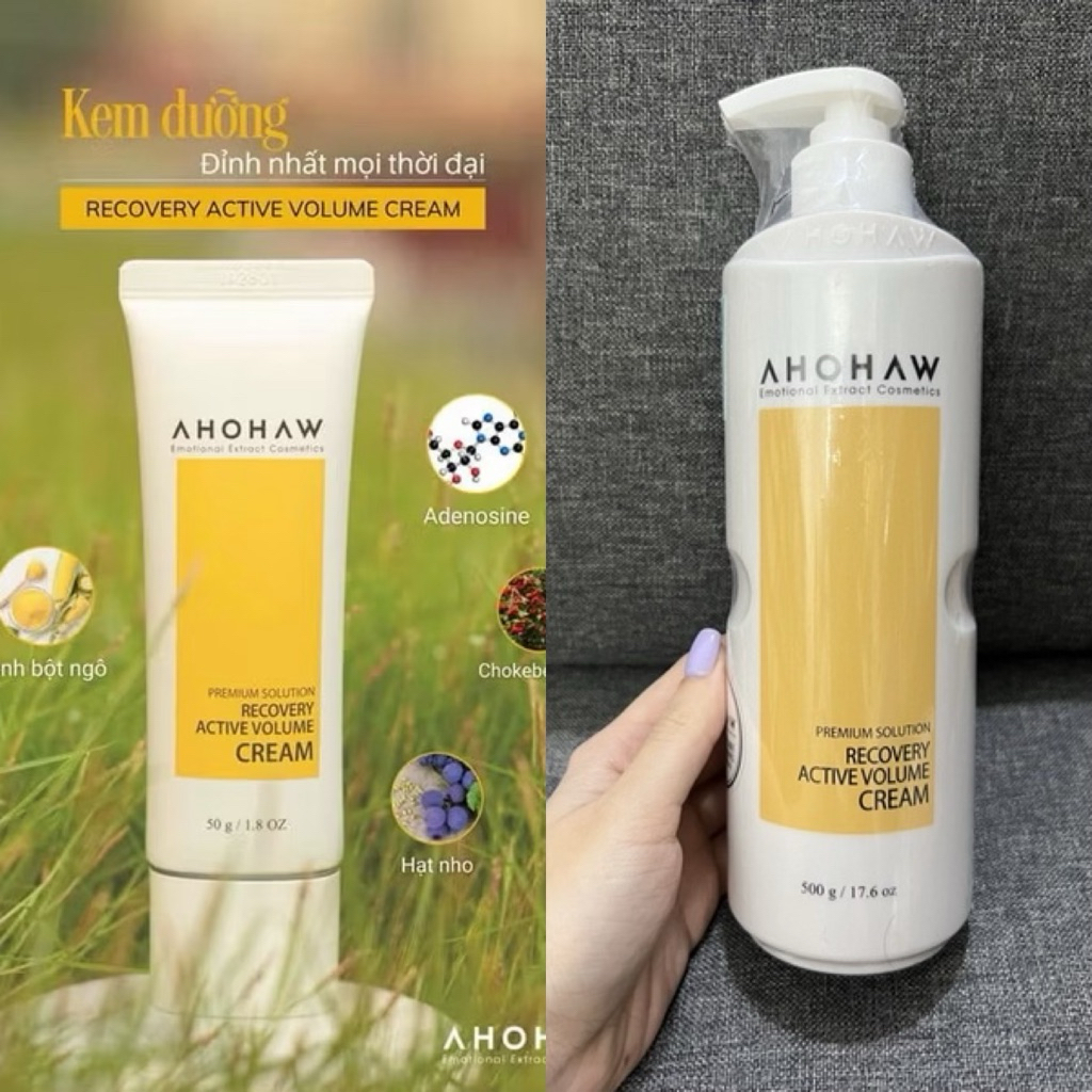 Kem Vàng Ahohaw - Chống Lão Hóa Cải Thiện Nếp Nhăn Ahohaw Recovery Active Volume Cream Hàn Quốc Cao 