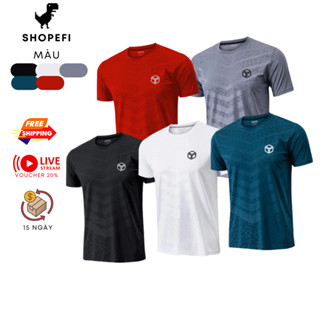 Combo 5 áo thun nam thể thảo chất cotton thun lạnh - 5 áo cộc VÂN 3D