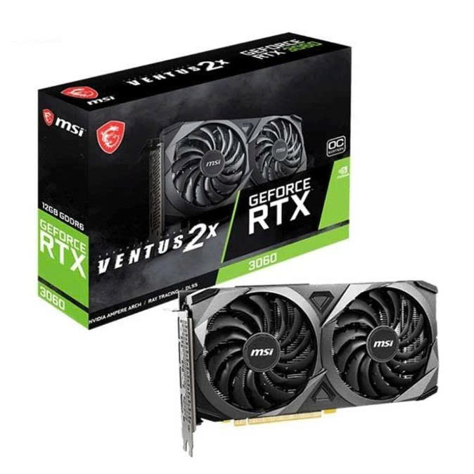 Card màn hình MSI RTX 3060 12GB GDDR6 Ventus 2X OC LHR New Box Mới 100% Full VAT