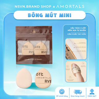  Set 2 Bông Mút Trang Điểm Mini AMORTALS Chính Hãng Hình Ngón Tay Che Khuyết Điểm Kem Nền 