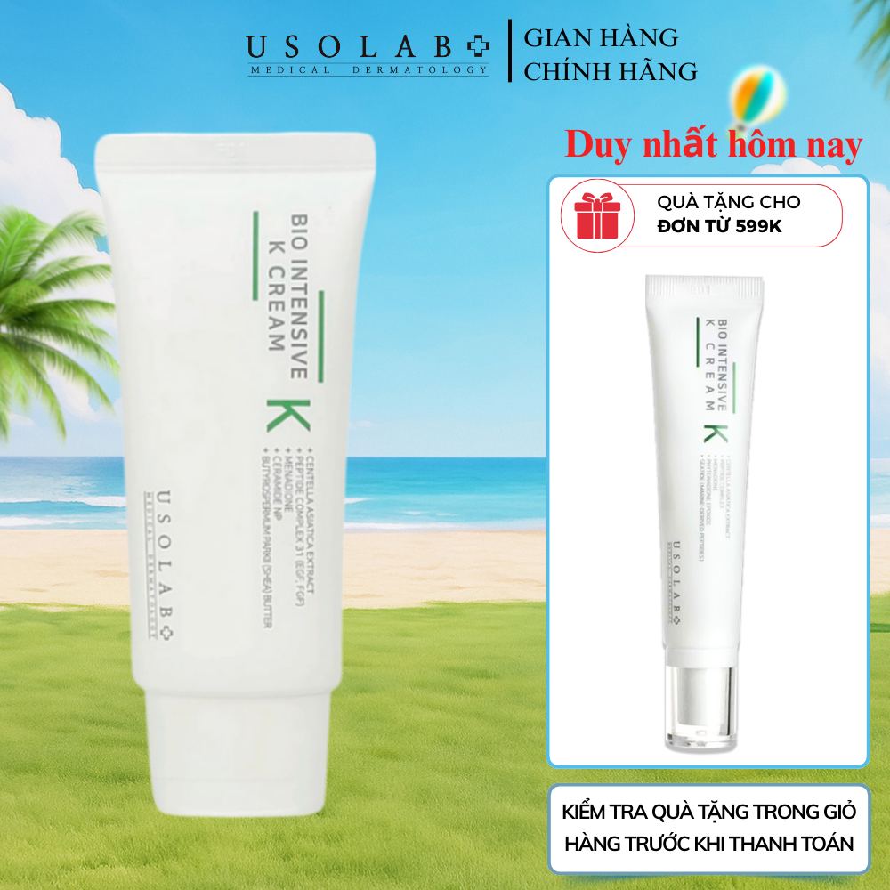 Kem dưỡng Vitamin K Cream USOLAB - Làm dịu, phục hồi da nhạy cảm và chống lão hóa 50ml