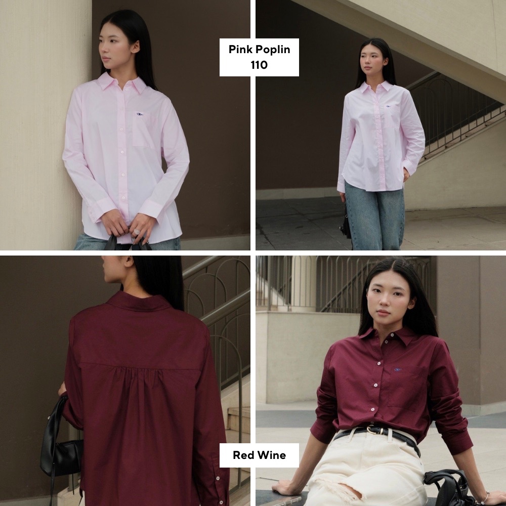 TheBlueTshirt - Áo sơ mi dài tay phom rộng nhiều màu cho nữ - The New Pocket Oversize Shirt - Women | BigBuy360 - bigbuy360.vn