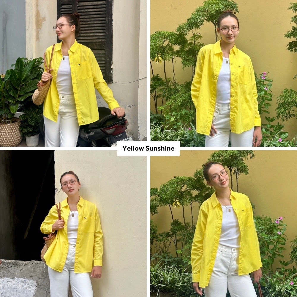 TheBlueTshirt - Áo sơ mi dài tay phom rộng nhiều màu cho nữ - The New Pocket Oversize Shirt - Women | BigBuy360 - bigbuy360.vn