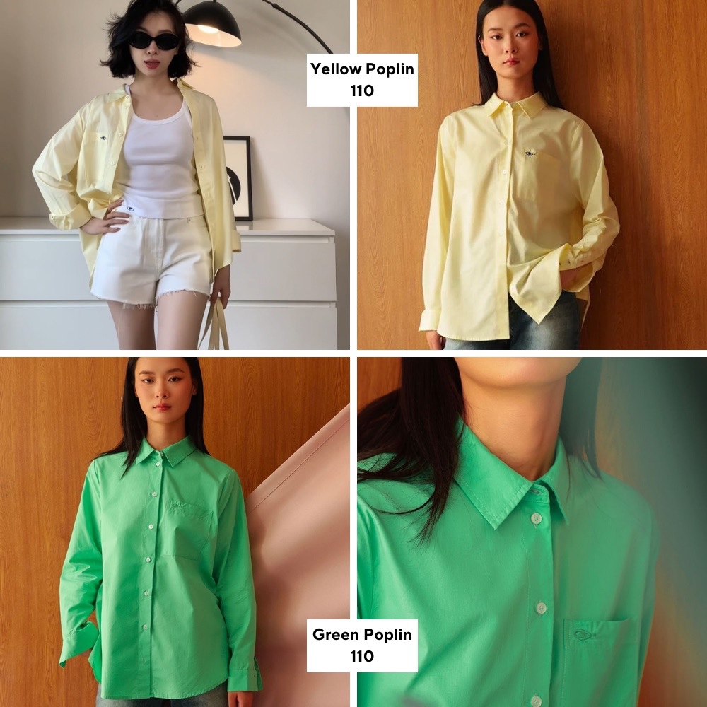TheBlueTshirt - Áo sơ mi dài tay phom rộng nhiều màu cho nữ - The New Pocket Oversize Shirt - Women | BigBuy360 - bigbuy360.vn