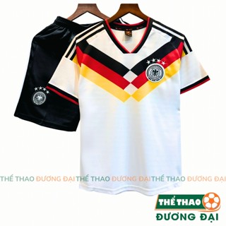 Quần Áo Bóng Đá ĐT Đức Trắng WC26 Thun Mè S-Comf Thoáng Khí Thể Thao Đương Đại