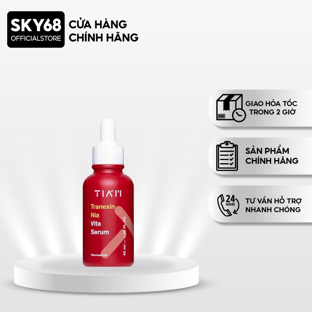 Serum Dưỡng Trắng, Mờ Thâm Nám Dành Cho Da Dầu Mụn Tia’m Tranexin Nia Vita Serum 40ml