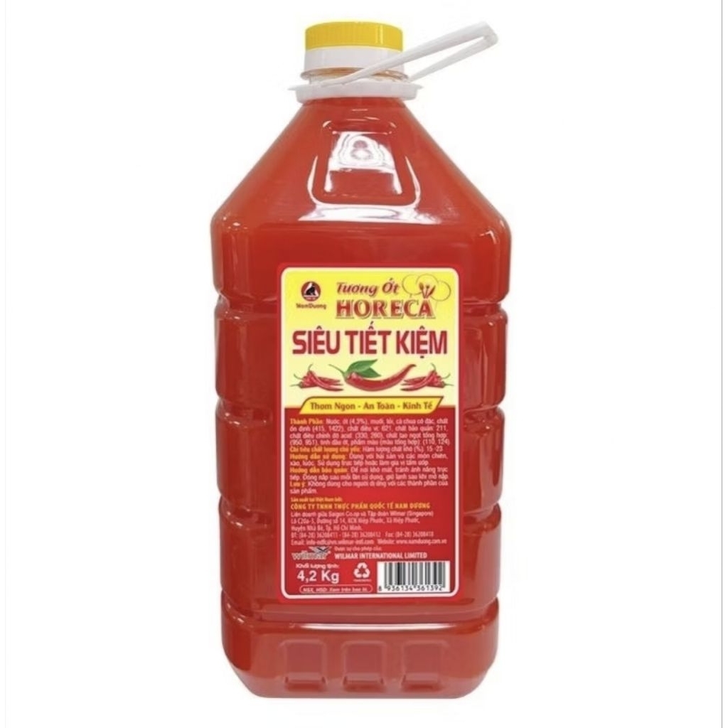 TƯƠNG ỚT NAM DƯƠNG - HÀNG VIỆT HORECA - BÌNH 4,8KG SIÊU TIẾT KIỆM