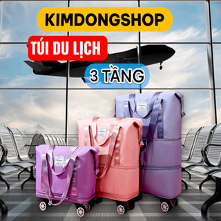  Túi Túi xách du lịch 3 tầng,Túi du lịch cỡ lớn có bánh xe đa năng,balo có ngăn chống nước KIMDONG 
