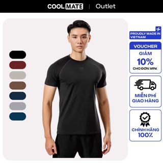   Outlet Không đổi trả  Set Đồ Tập Gym Coolmate Gồm Áo Thun Slimfit 1952 và Quần Short 5inch Essentials 