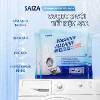 Combo 2 Túi Bột Vệ Sinh Lồng Giặt Saiza - Tẩy lồng giặt, Làm sạch máy giặt khử khuẩn