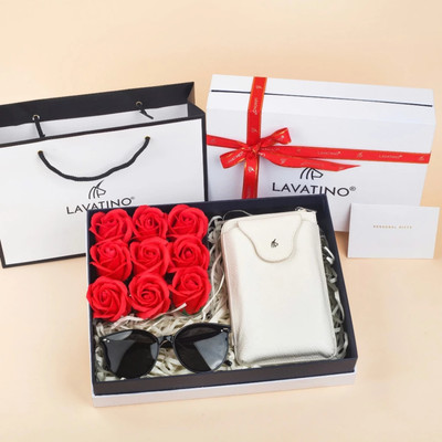 [Set Qùa Tặng Cho Nữ] Hộp Qùa Mong Ước Kèm Hoa Chính Hãng Lavatino Dành Tặng Phụ Nữ [TDC01+ KCC01]
