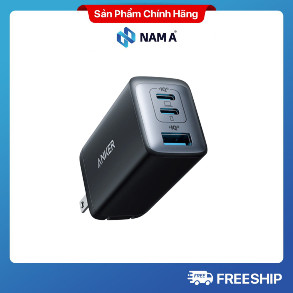 Củ sạc Anker PowerPort III 2C1A 65W Đen (Black) - A2667 chính hãng sạc nhanh giá rẻ
