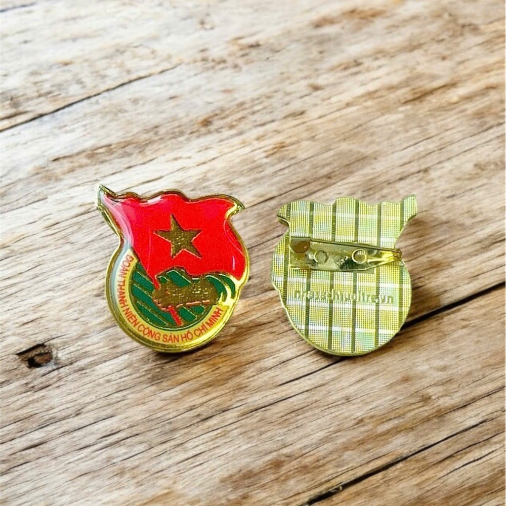 Set 4 Huy Hiệu Đoàn Mạ Vàng