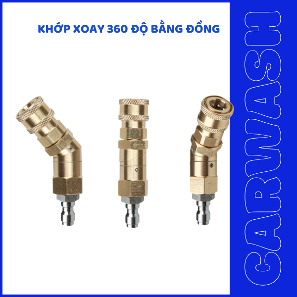 khớp xoay 360 độ bằng đồng (Cái),khớp nối xoay 360 độ, khớp nối ống nước xoay 360 độ chuyên dụng