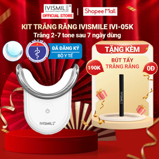 Máy làm trắng răng Ivismile IVI-05K hỗ trợ trắng răng nhanh hiệu quả 2-6 tone, kit trắng răng chính hãng