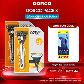  Combo 2 Hộp Dao Cạo Râu Hàn Quốc 4 Lưỡi DORCO PACE 4 - 2xFRA1001-PT - Gồm 2 Cán Dao và 2 Đầu Cạo 