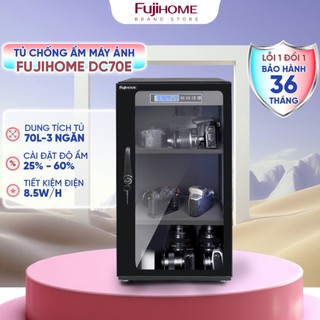 Tủ chống ẩm máy ảnh 70 Lít FUJIHOME DC70E Nhập Khẩu, tủ hút ẩm điện tử bảo quản thiết bị cài đặt độ ẩm chính xác
