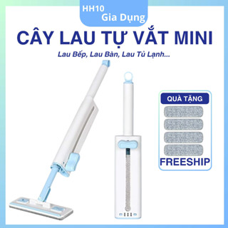   Tặng 1 Bông Lau  Cây Lau Tự Vắt Mini Thông Minh Tiện Lợi Cầm Tay Có Gạt Nước Thấm Hút Tốt 