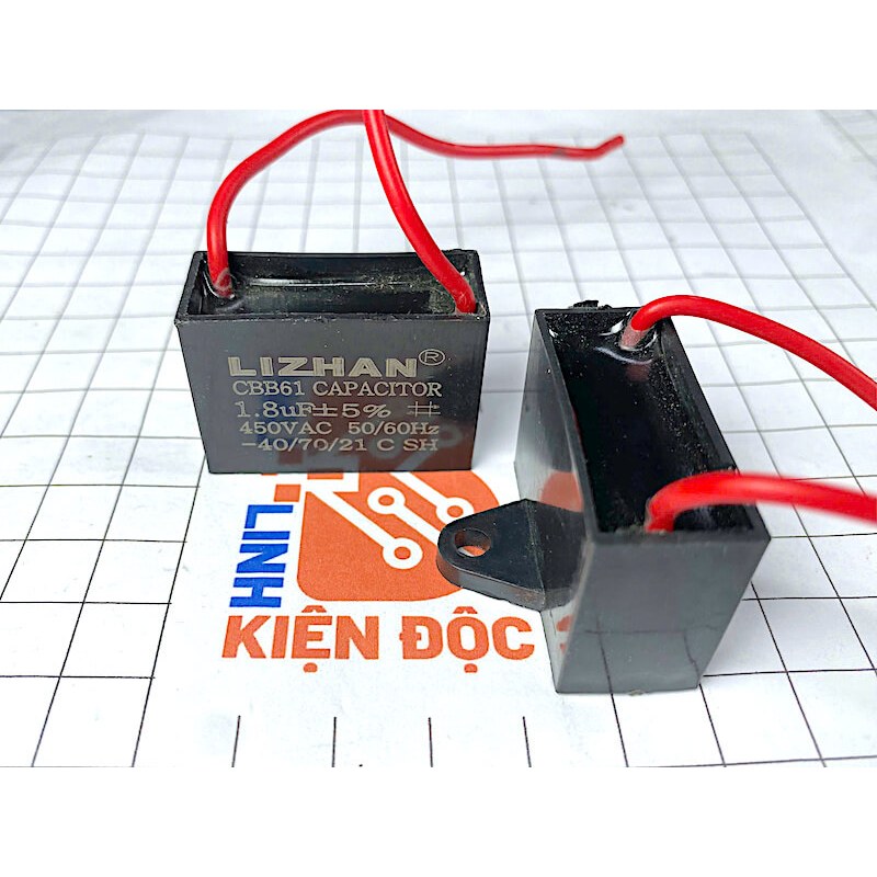 [Combo 5 chiếc] Tụ quạt 1.8uF 450V CBB61