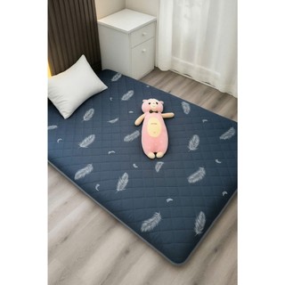 Topper Đệm TAKARA gấp gọn dày 5cm tiện lợi Đệm thảo dược bông ép cao cấp vải sơ đậu nành