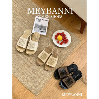 (CHÂN GẦY-LÙI SIZE) Dép Sandal MEYBANNI Họa Tiết Điêu Khắc Hoa Có Quai - E118