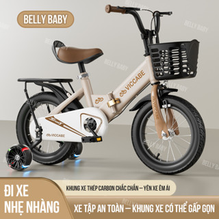 Xe đạp Bellybaby cho bé gái và bé trai, xe đạp trẻ em Xaming XTG02, gấp gọn dễ dàng, khung xe chắc chắn