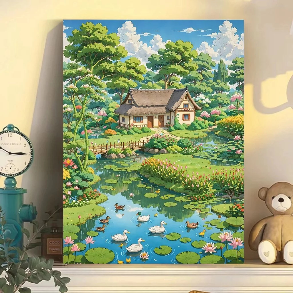 Single Childhood Cartoon Fantasy Series Trang trí Vẽ Thích hợp cho Phòng khách Phòng ngủ Phòng ăn vv Tranh Canvas