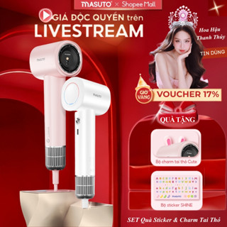 Máy sấy tóc AI ion âm Masuto MSSkyAI cảm biến tự động điều chỉnh nhiệt độ, tặng Sticker & Charm Tai Thỏ