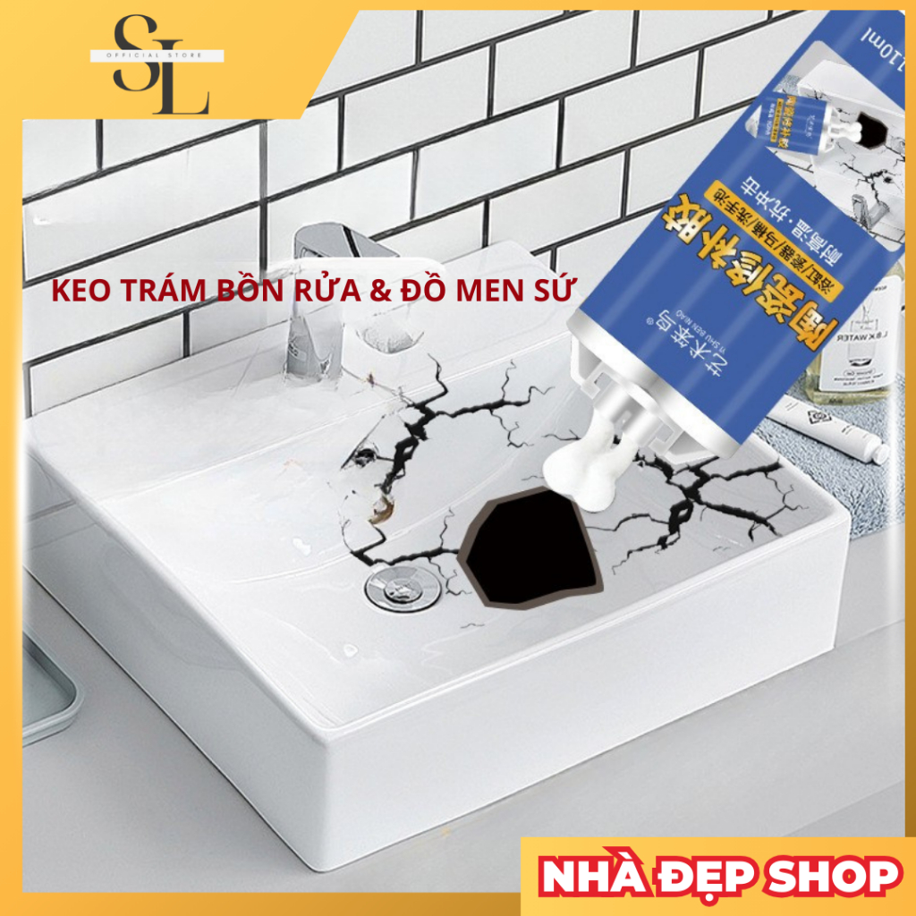(90g) Keo dán bồn rửa, đồ men sứ chuyên dụng - Keo trám sửa chữa vết nứt, khe hở đồ men sứ, hiệu quả, khô nhanh, mới đẹp