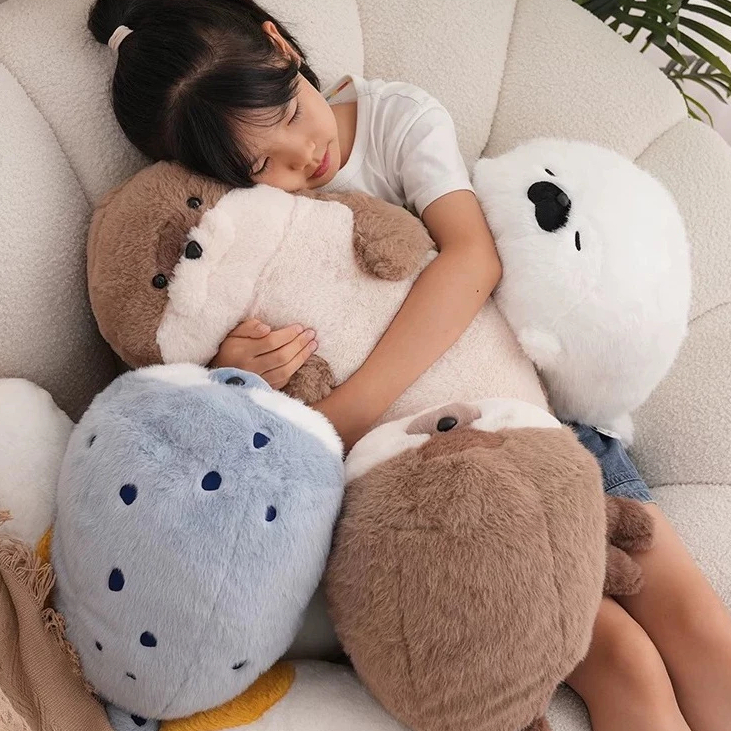 (Ảnh Thật) Gấu Bông Hải Cẩu, Gấu Bông Rái Cá Nhồi Bông Dễ Thương, Thú Nhồi Bông Rái Cá size lớn, Quà Tặng Sinh Nhật