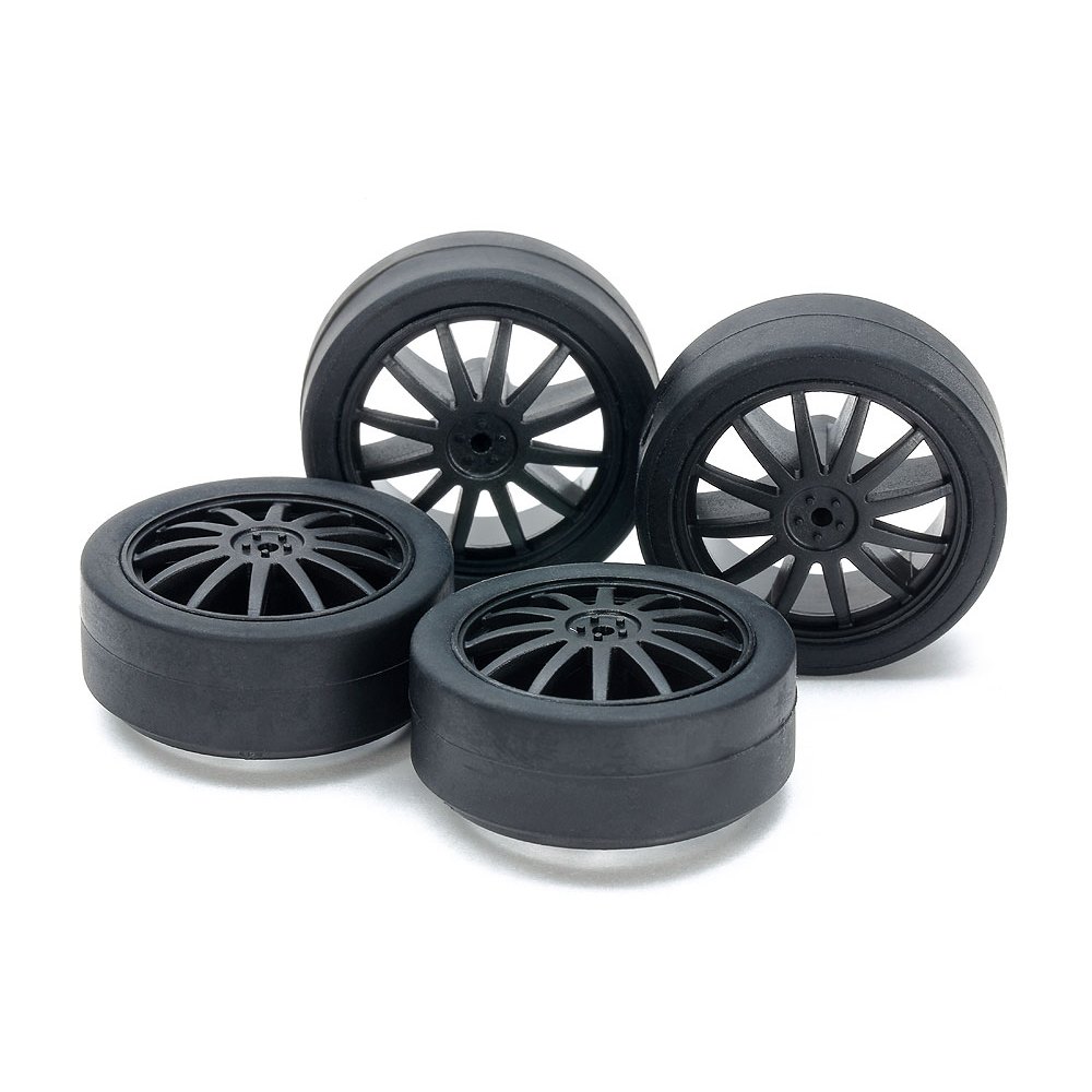 15534 SMALL DIA. LOW FRICTION LOW-PROFILE TIRES (26mm) & CARBON WHEELS (FIN)