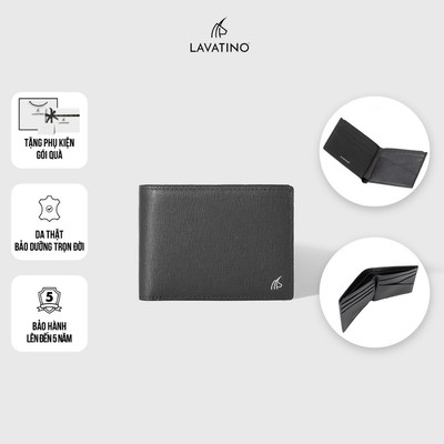 Ví Nam Mini Cao Cấp Da Bò Thật Đựng Tiền, Giấy Tờ Kiểu Mới Chính Hãng Lavatino LUCAS 19