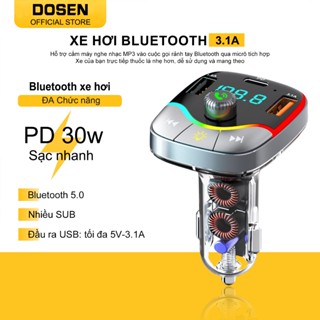  DOSEN Pro USB Type C Sạc Nhanh Xe Sạc PD 30w Bluetooth 5.0 Bộ Phát Bluetooth Xe Hơi Xe Hơi Mp3 Player rảnh tay 
