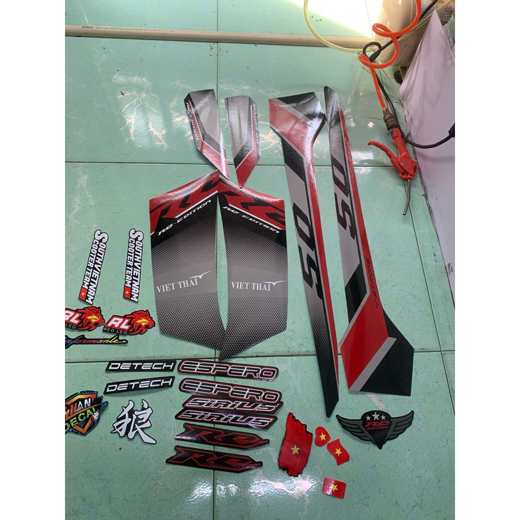 Tem sirius 50 cc đỏ đen RC Việt Thái - espero