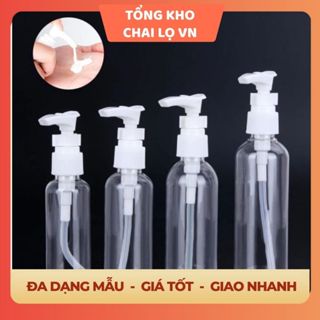  Chai Nhựa Pet Vòi Nhấn Có Khóa 15ml – 250ml Đựng Dầu Gội Sữa Tắm Dung Dịch Mỹ Phẩm Tiện Lợi 