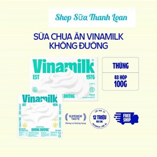 {GIAO HỎA TỐC} Thùng 48 Hộp Sữa Chua Ăn Vinamilk Không Đường 100g.