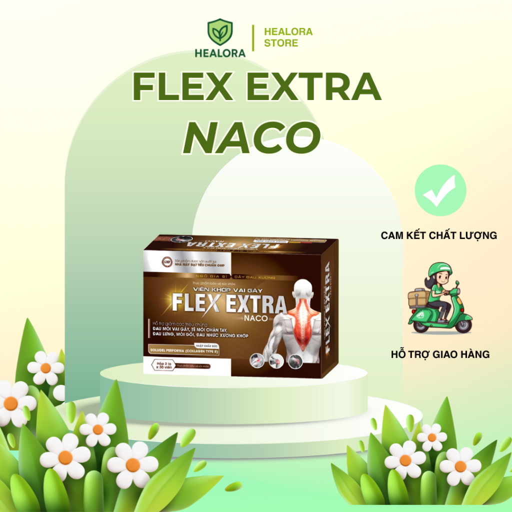 Viên khớp vai gáy Flex Extra Naco – Hỗ trợ giảm đau vai gáy, đau lưng, mỏi gối, thoái hóa khớp