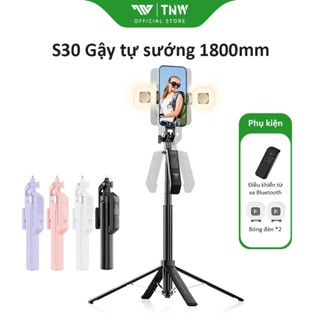 TNW S30 Gậy selfie Gậy chụp ảnh 4 chân Bluetooth chống rung Gậy Selfie Cầm Tay Có Đèn Led Dài 1m8