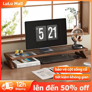  Kệ gỗ kê màn hình máy tính đủ kích thước decor bàn làm việc cực đẹp decor bàn làm việc phong cách vintage tối giản 