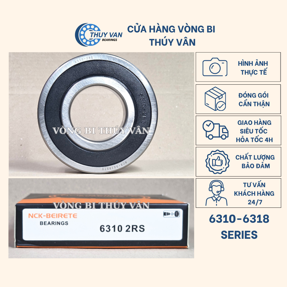 Vòng bi bạc đạn hạt tròn, cầu 6310 6311 6312 6313 6314 6315 6316 6317 6318 hãng NCK hàng CHÍNH HÃNG
