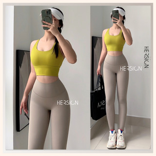  HERSIGN Set đồ tập gym nữ Đồ tập yoga nữ Áo bra quần legging dài SMIX12L20B 