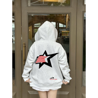 Áo Khoác Hoodiezip Ngôi Sao In Hình Sao Form Rộng Thecinddy Chất Nỉ Cao Cấp Nam Nữ